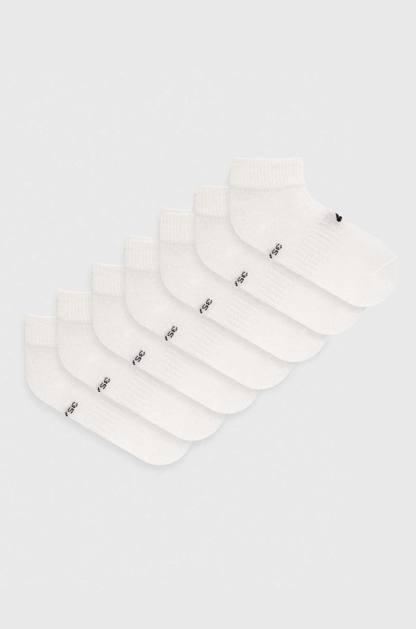 4f sosete 7-pack femei, culoarea alb