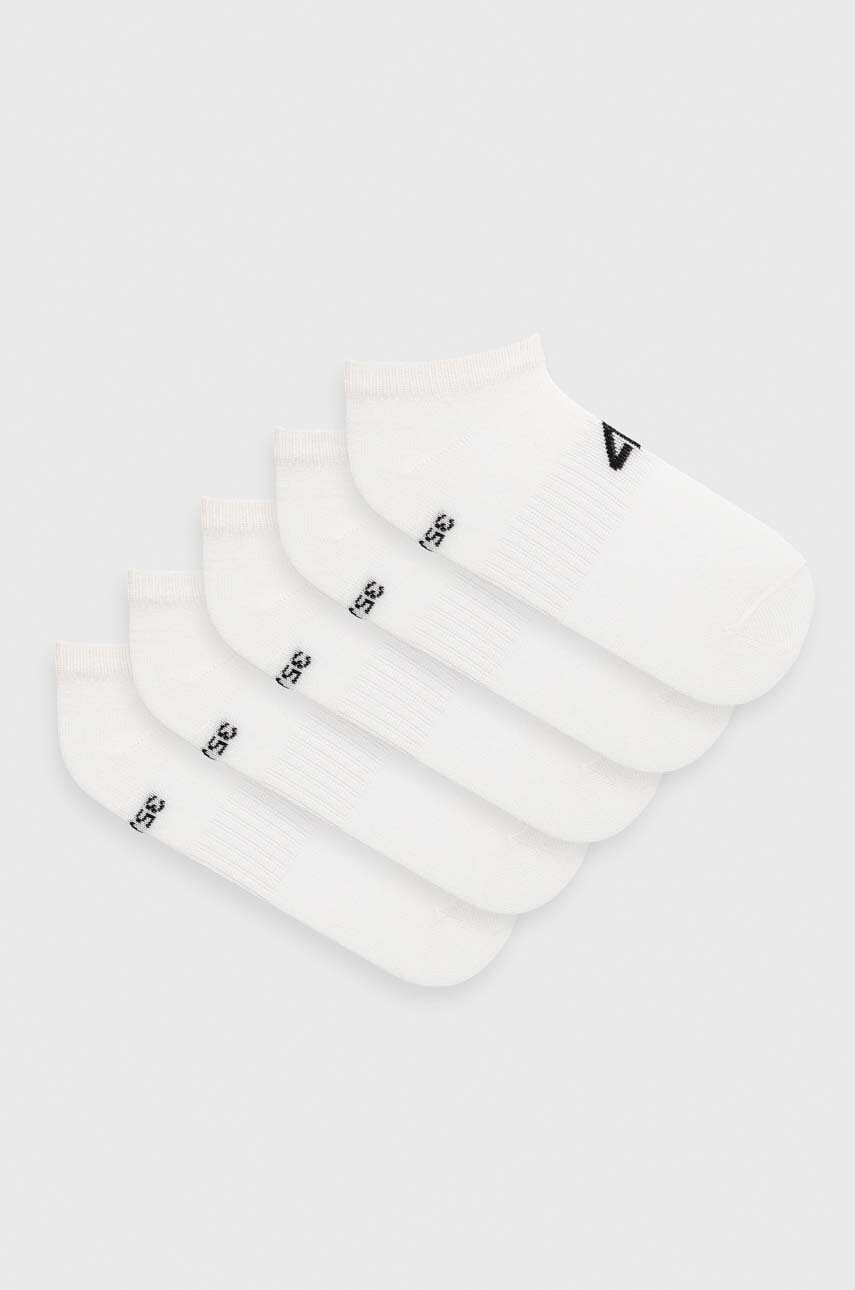 4f sosete 5-pack femei, culoarea alb