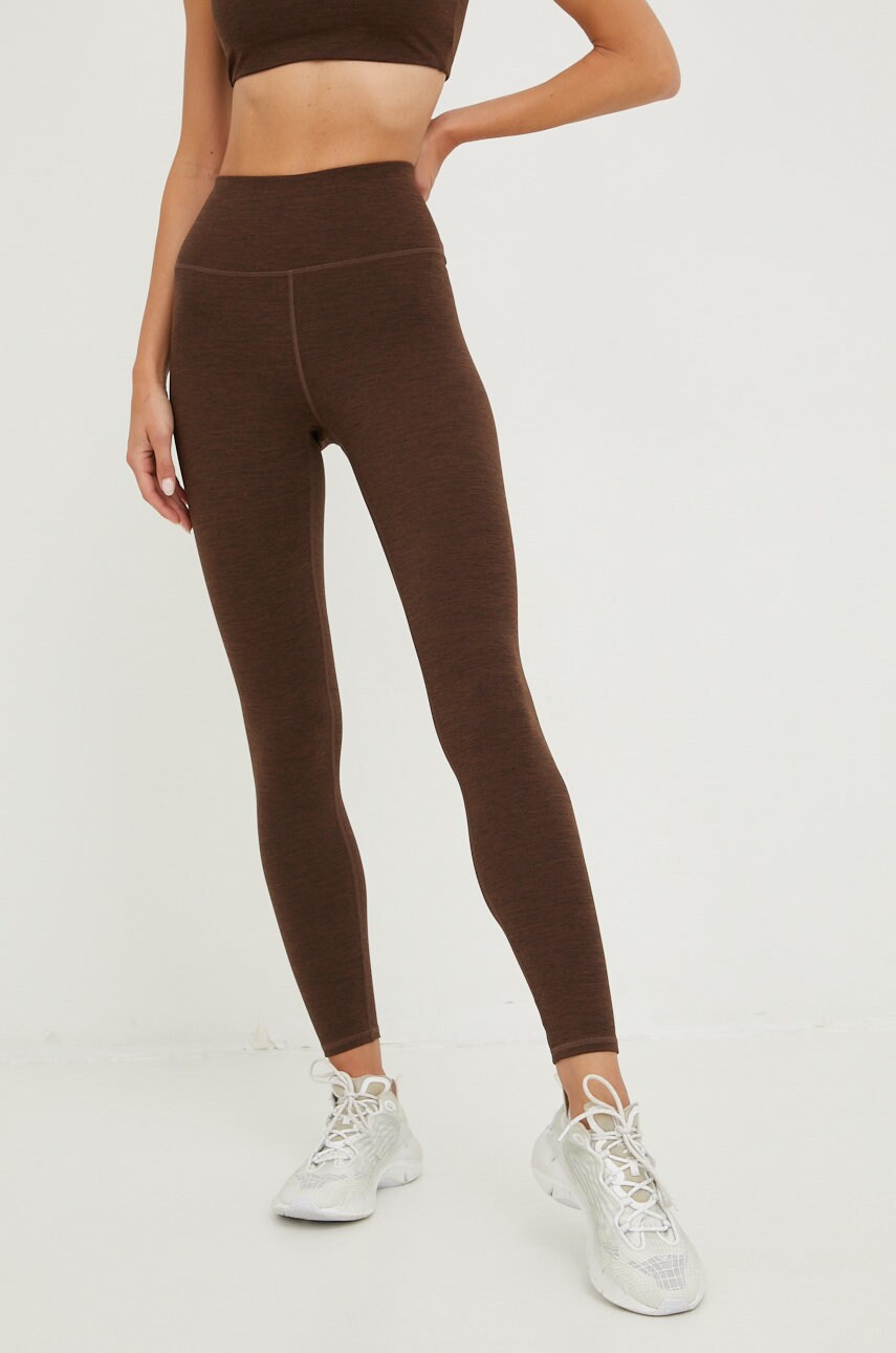 Gap colanti femei, culoarea maro, melanj