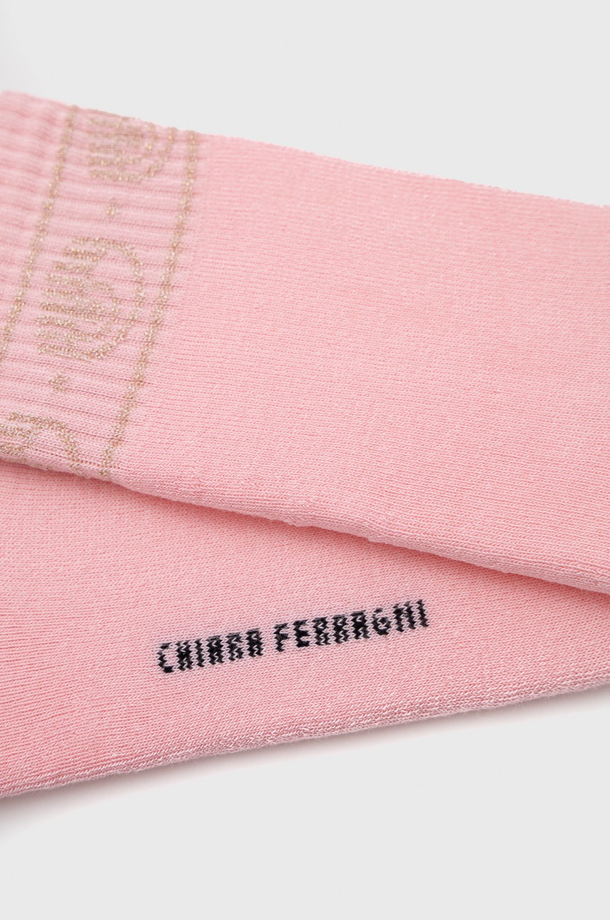 

Шкарпетки Chiara Ferragni жіночі колір рожевий