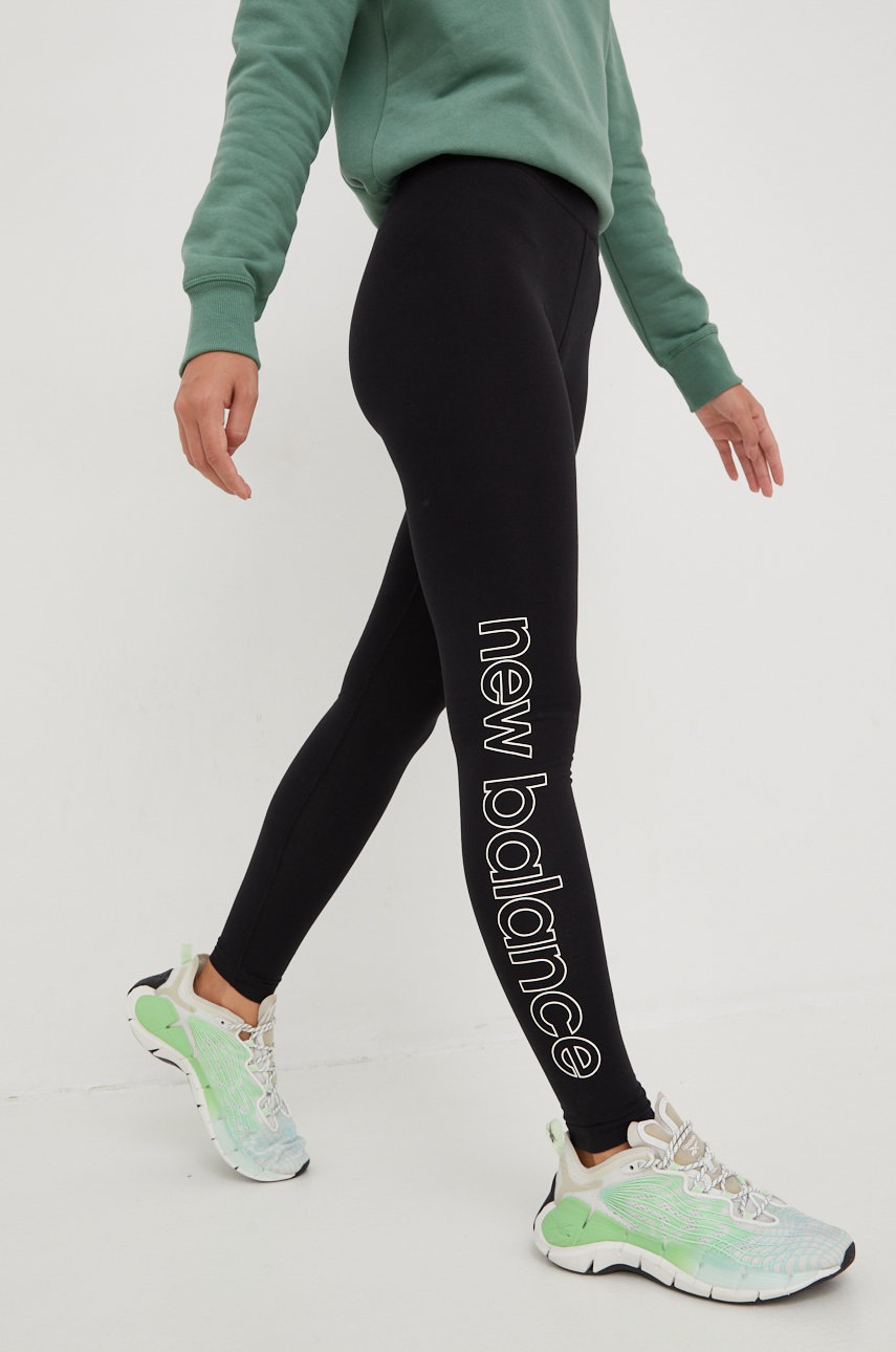 

Клин New Balance в черно с принт, Черен