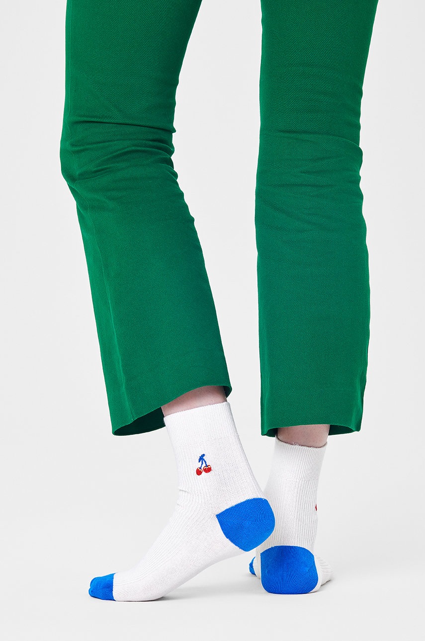 

Чорапи Happy Socks в бяло, Бял