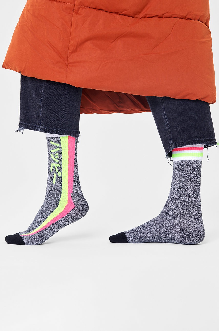 

Чорапи Happy Socks в сиво, Сив
