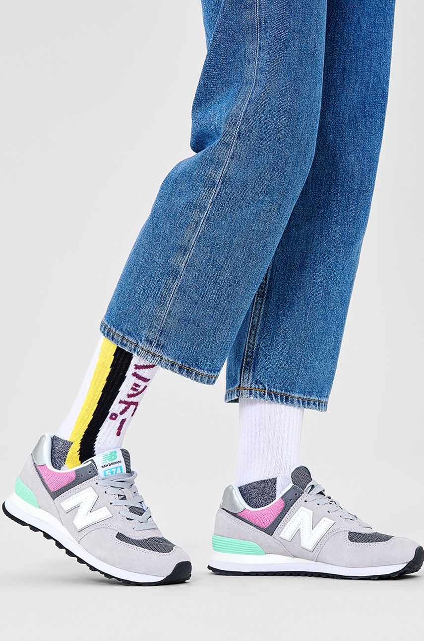 

Чорапи Happy Socks в бяло, Бял