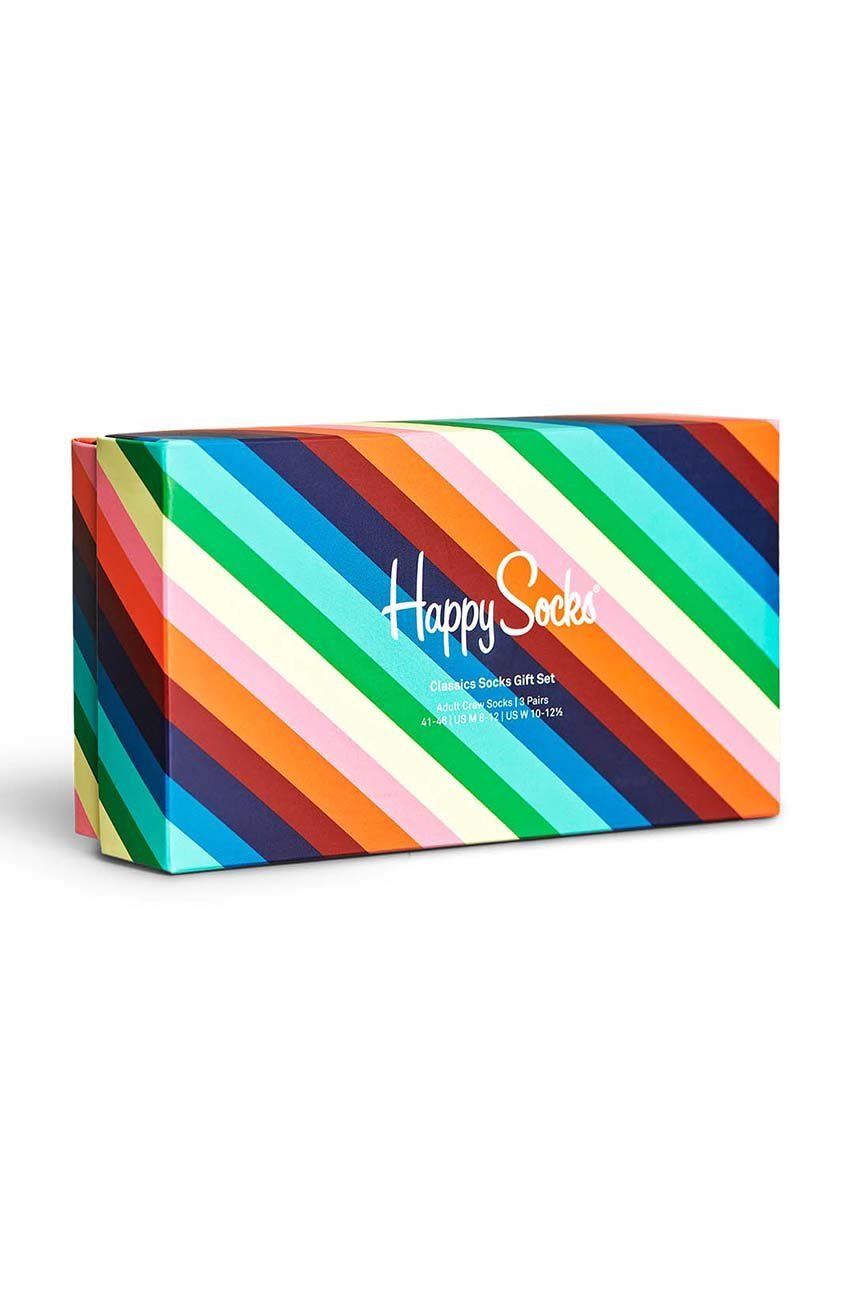 Ponožky Happy Socks 3-pack dámské - vícebarevná -  86% Organická bavlna