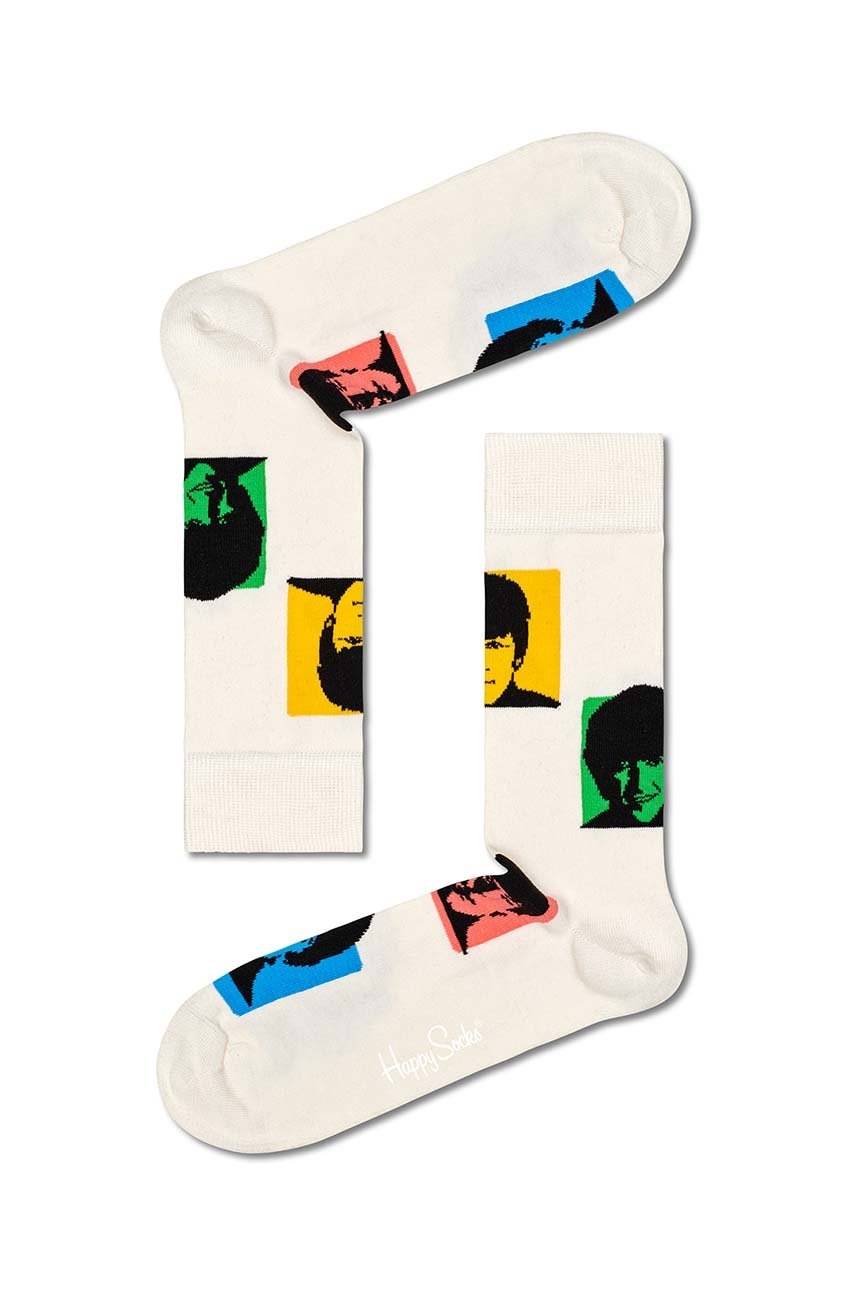 

Шкарпетки Happy Socks The Beatles Silhouettes колір білий