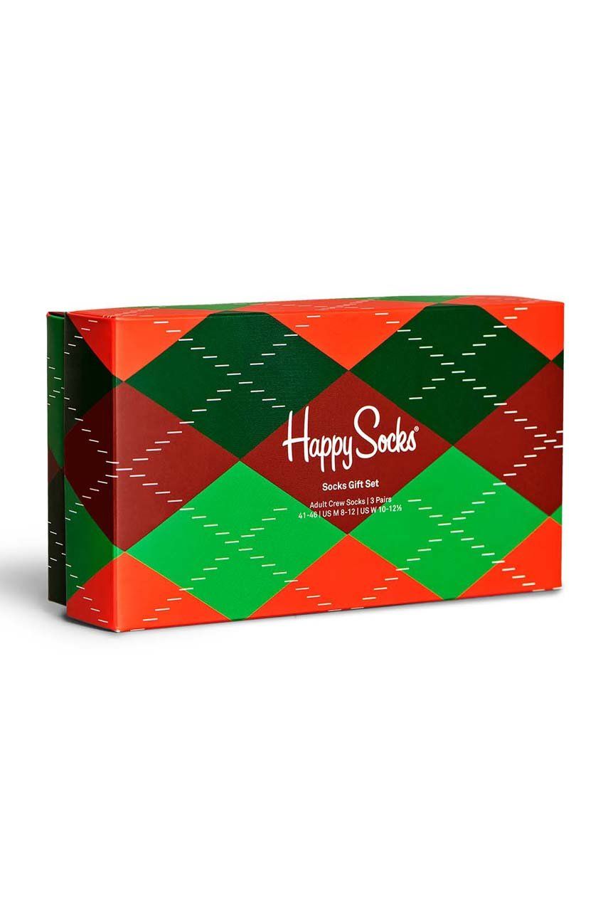 Ponožky Happy Socks Holiday Classics 3-pack - vícebarevná -  86% Bavlna