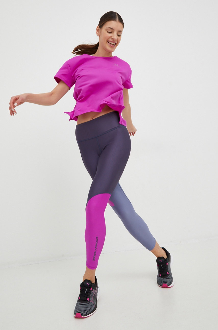 

Клин за трениране Under Armour Armour Colorblock в черно с десен, Виолетов