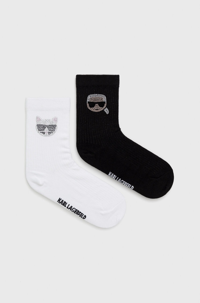 

Чорапи Karl Lagerfeld в бяло, Бял