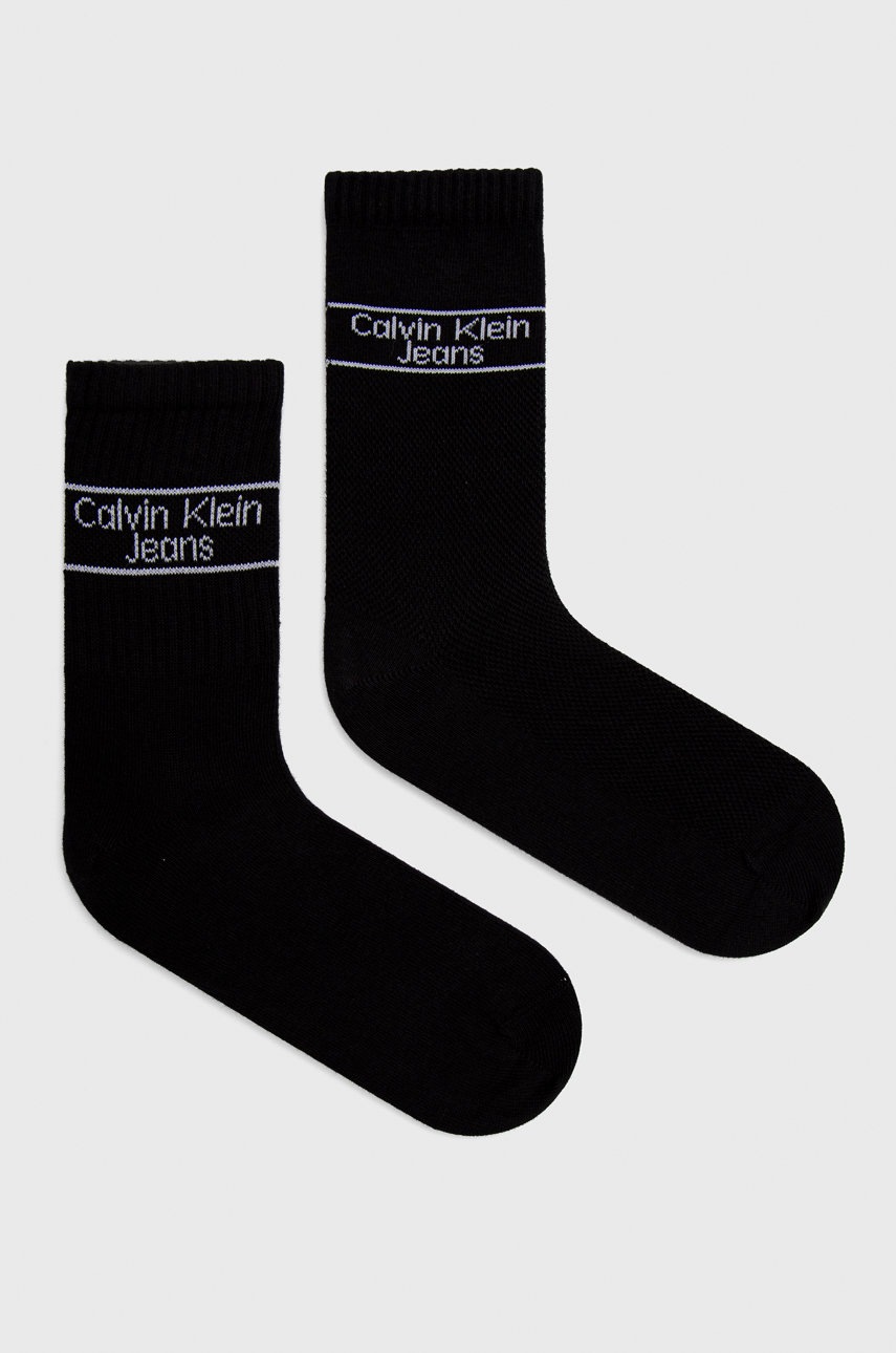 

Чорапи Calvin Klein в черно, Черен
