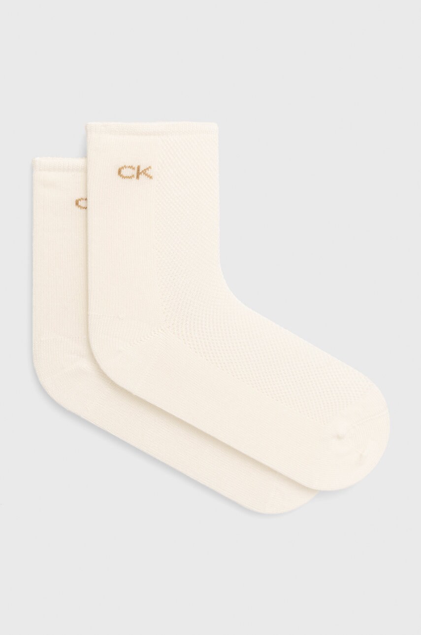 

Чорапи Calvin Klein в бяло, Бял