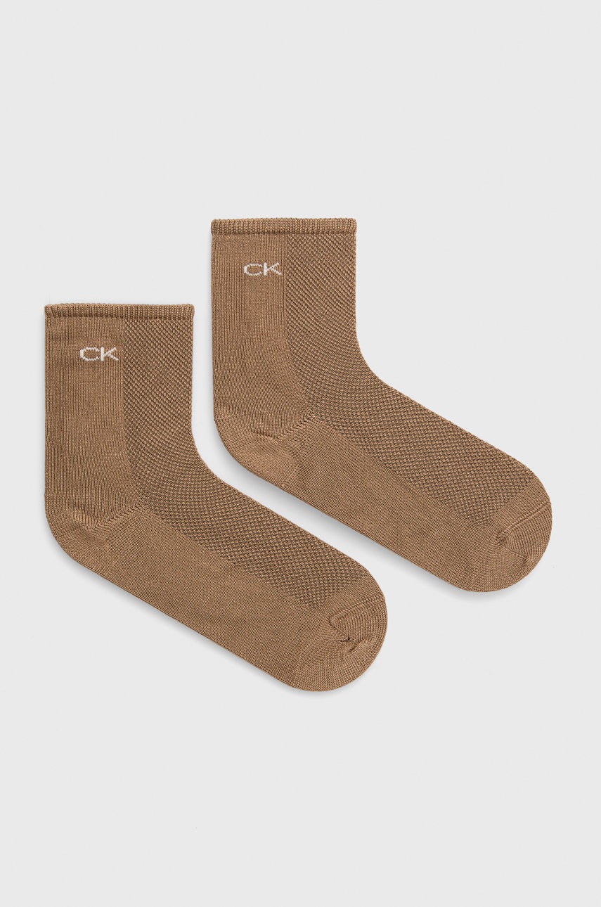 

Чорапи Calvin Klein в кафяво, Кафяв