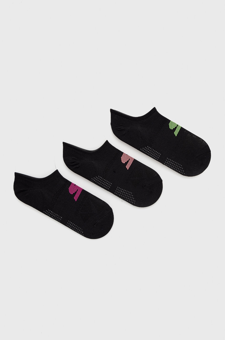 Skechers sosete (3-pack) femei, culoarea negru