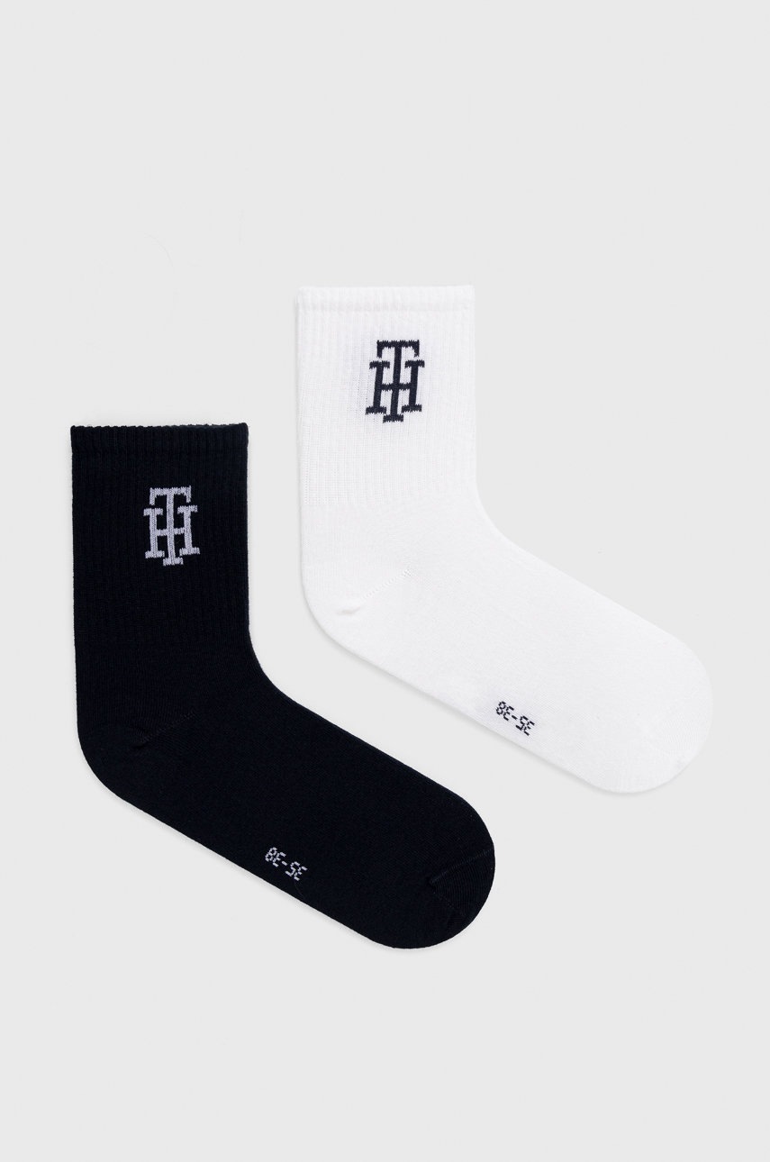

Чорапи Tommy Hilfiger в бяло, Бял