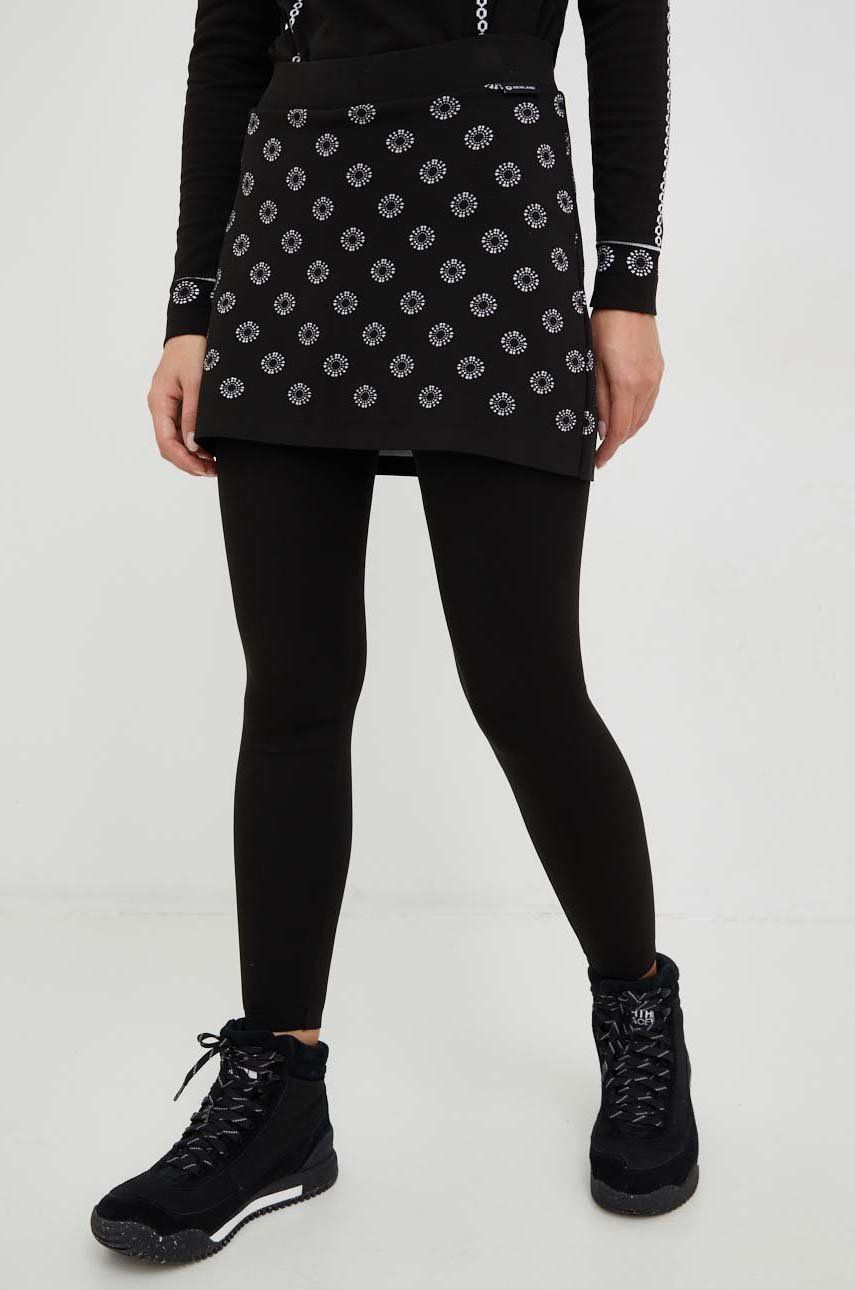 Newland leggins sport Claire femei, culoarea negru, cu imprimeu answear.ro