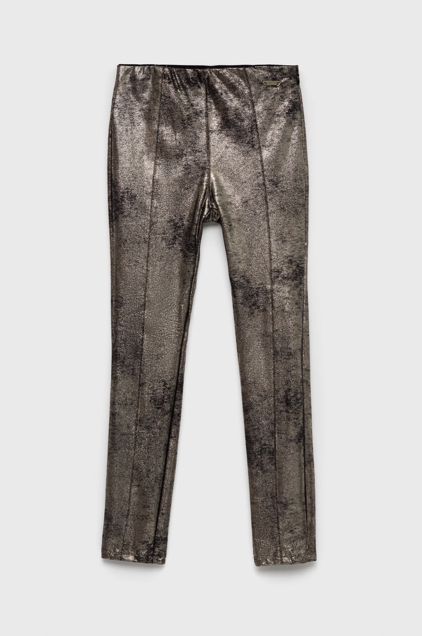 Легінси Guess колір золотий однотонні Легінси Guess колір золотий однотонні