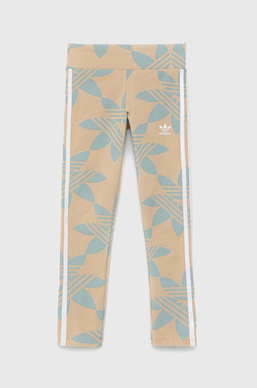 Adidas Originals leggins copii culoarea bej, modelator