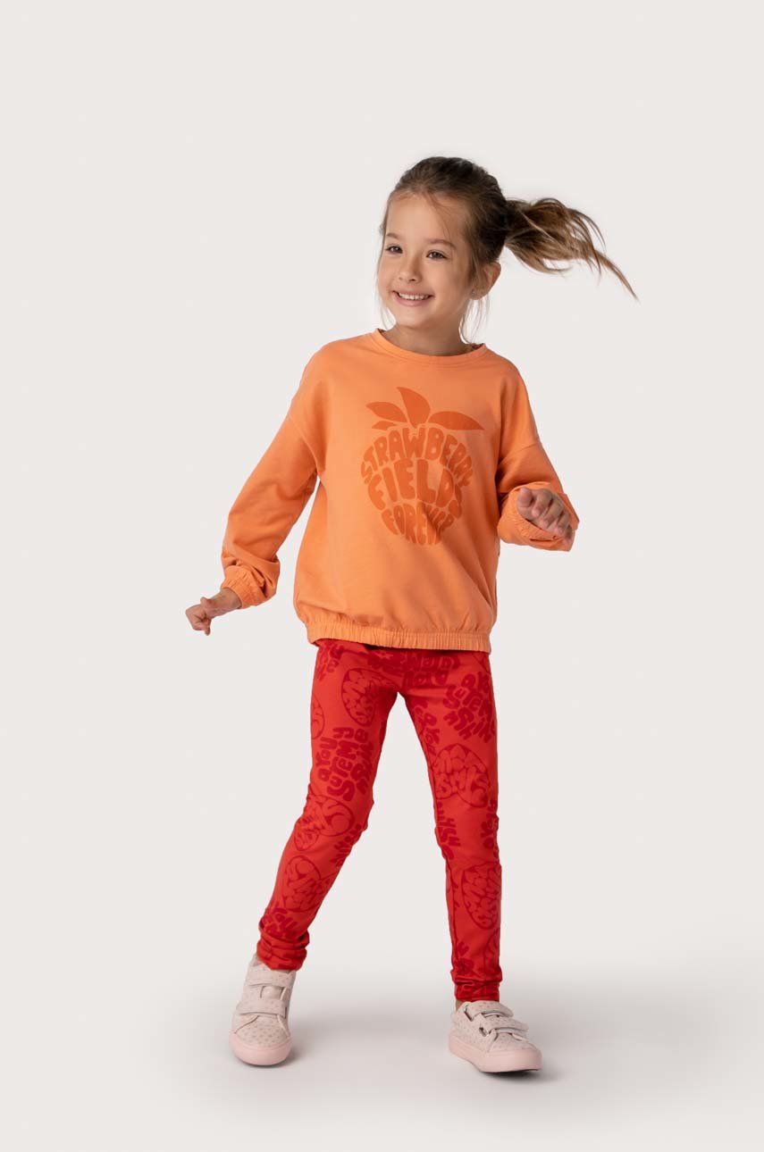 Coccodrillo legginsy dziecięce kolor czerwony wzorzyste