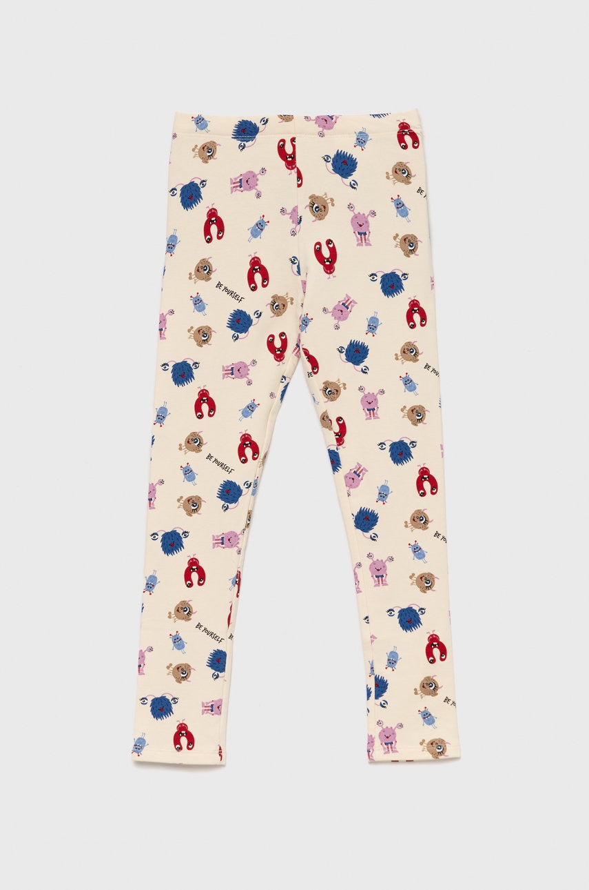 Name It leggins copii culoarea bej, modelator