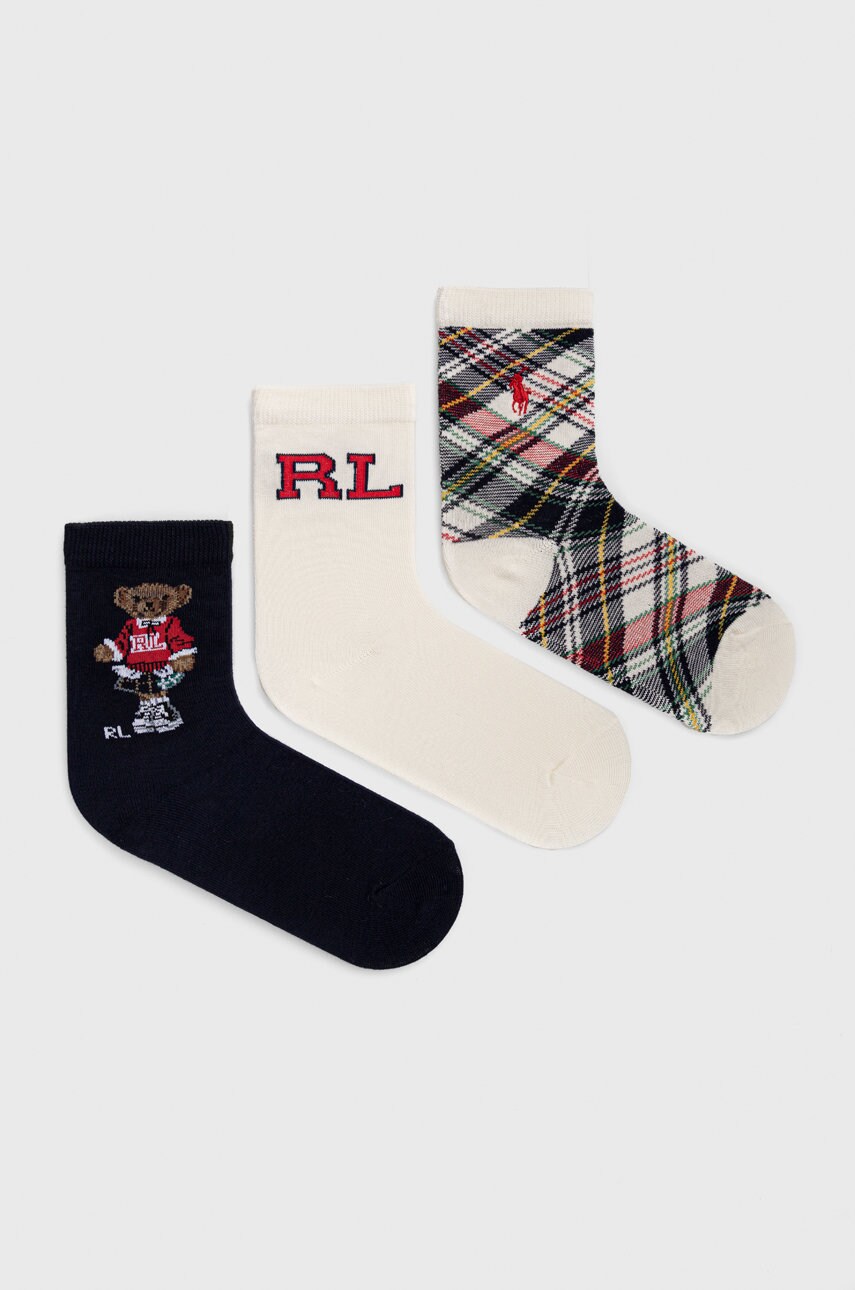 

Детски чорапи Polo Ralph Lauren 3 чифта в тъмносиньо, Тъмносин