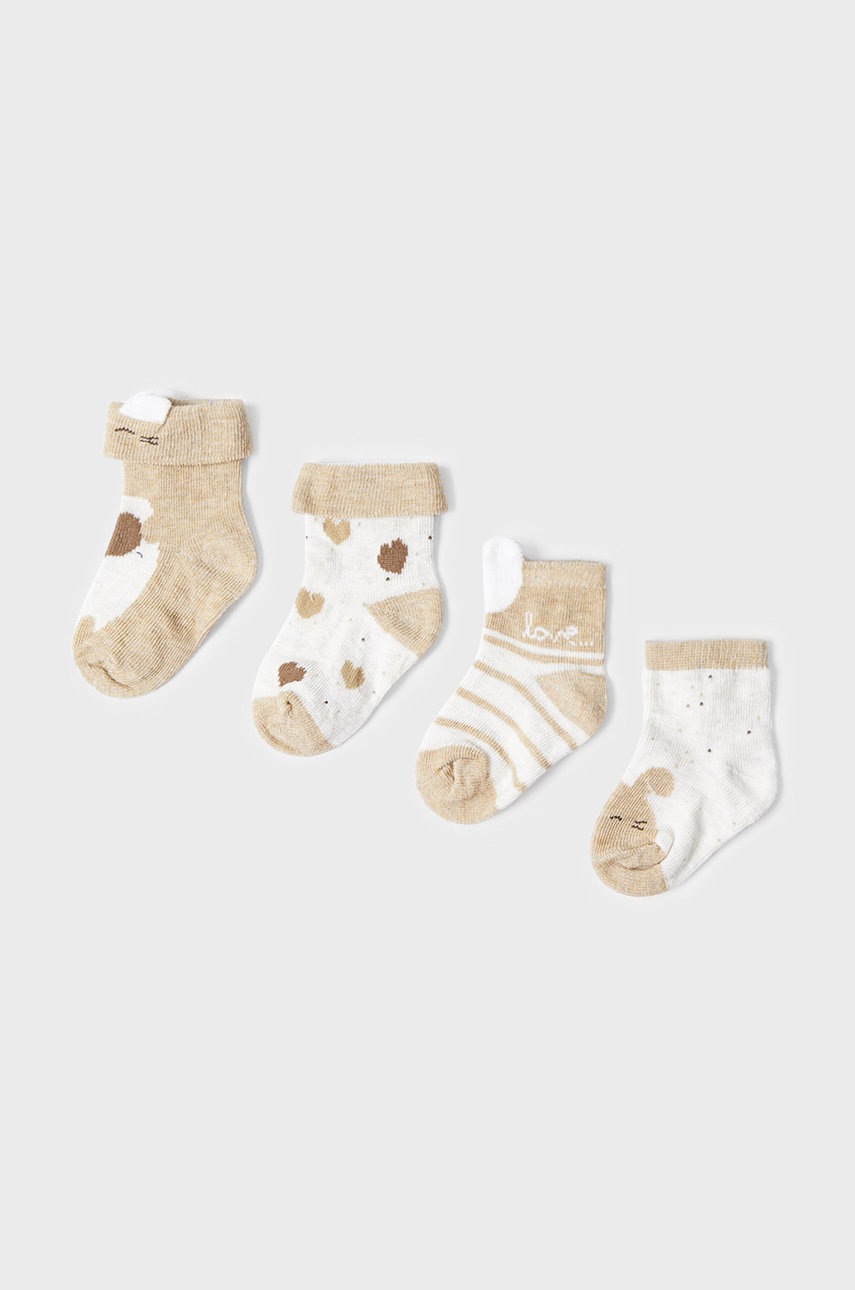 

Детски чорапи Mayoral Newborn (4-pack) в кафяво, Кафяв