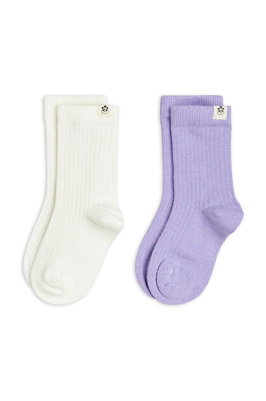Dětské ponožky Mini Rodini (2-pak) - vícebarevná -  50% Organická bavlna