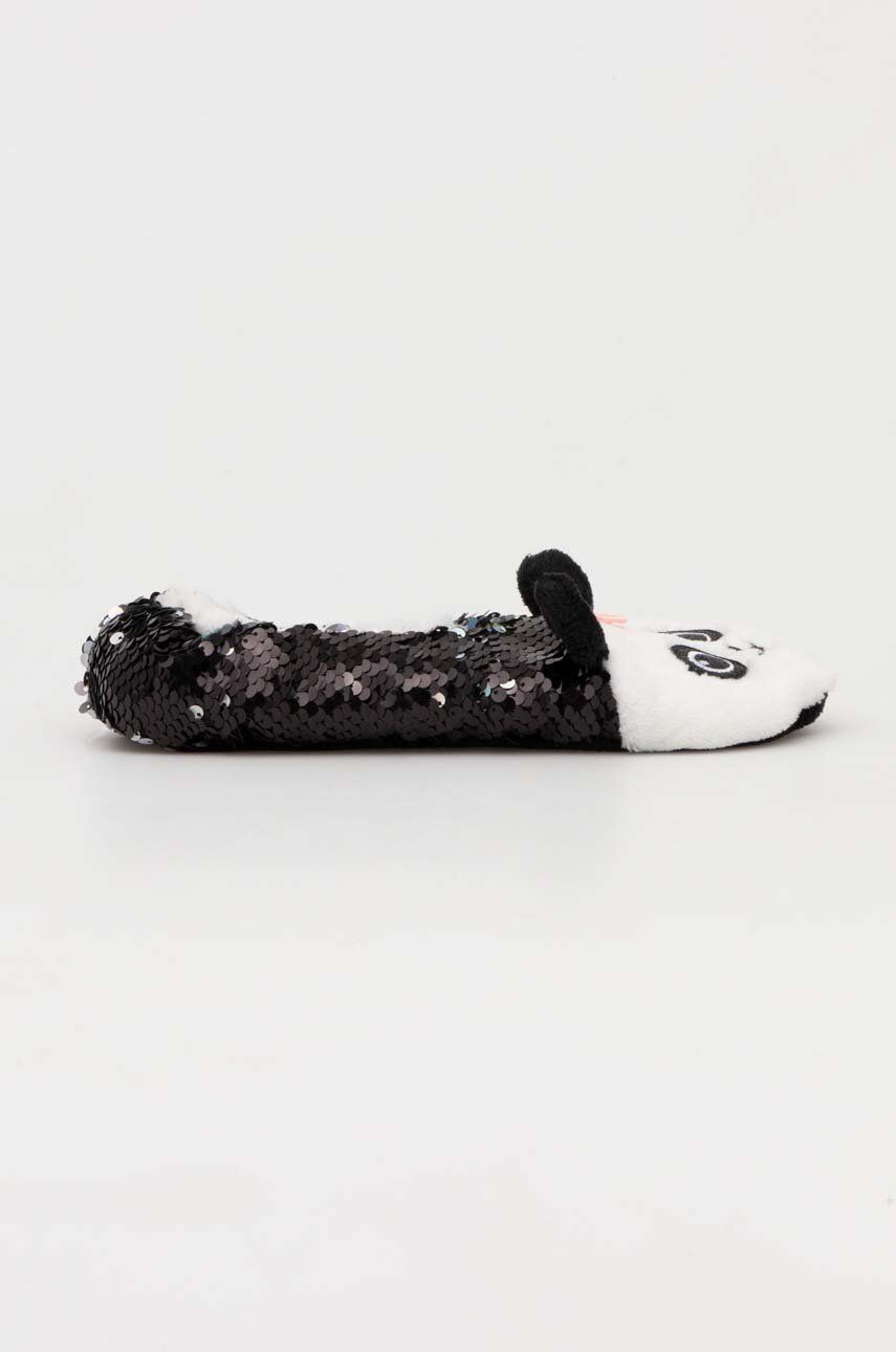 Levně Dětské papuče Skechers černá barva