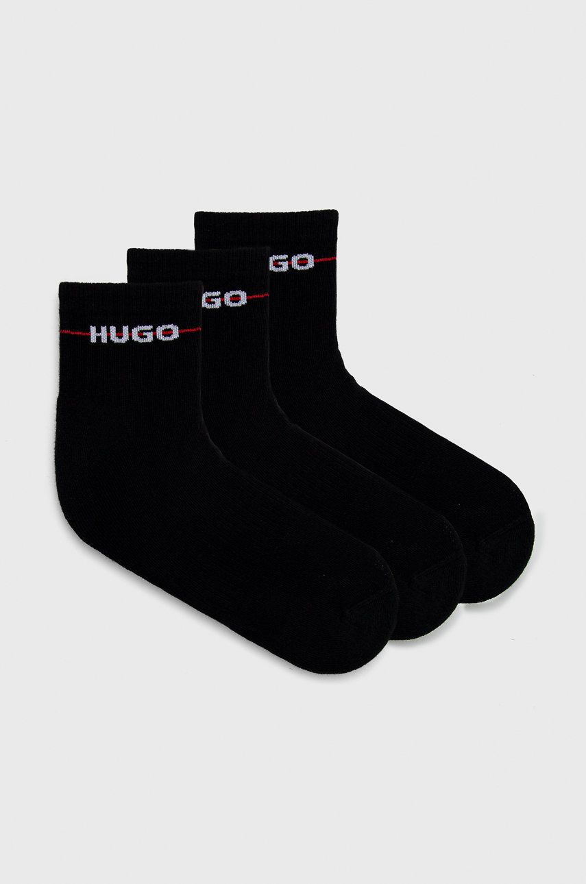 HUGO skarpetki (3-pack) męskie kolor czarny