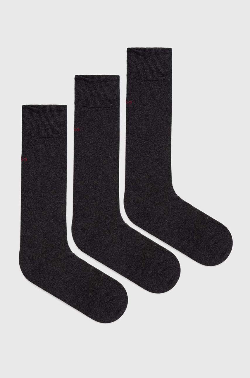 Ponožky HUGO pánské, černá barva - černá -  83 % Bavlna