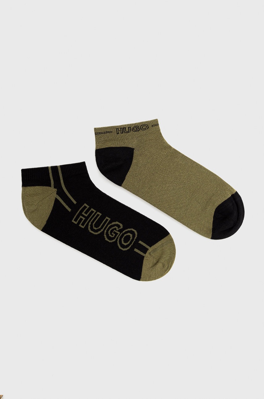 

Чорапи HUGO (2-pack) в зелено, Зелен
