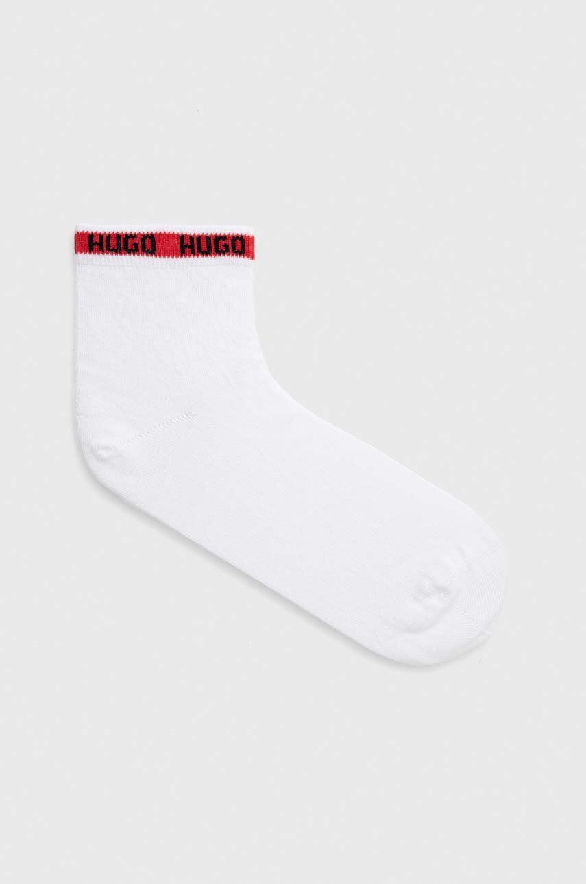 Ponožky HUGO pánské, bílá barva