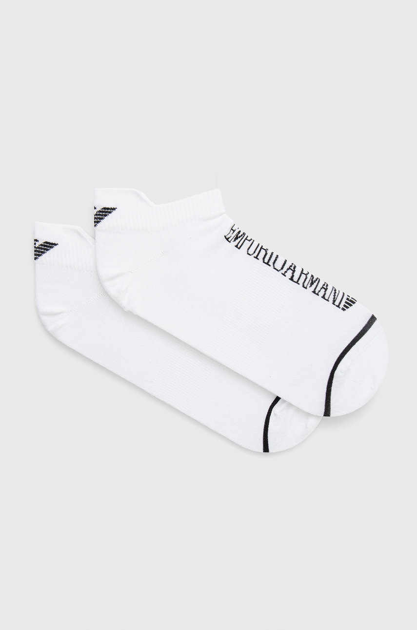 Emporio Armani Underwear sosete barbati, culoarea alb