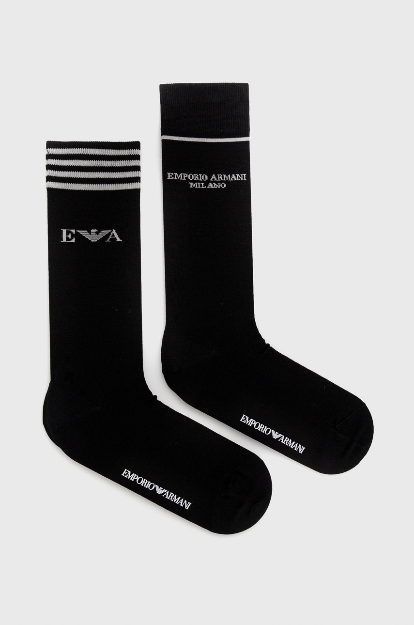 

Чорапи Emporio Armani Underwear в черно, Черен