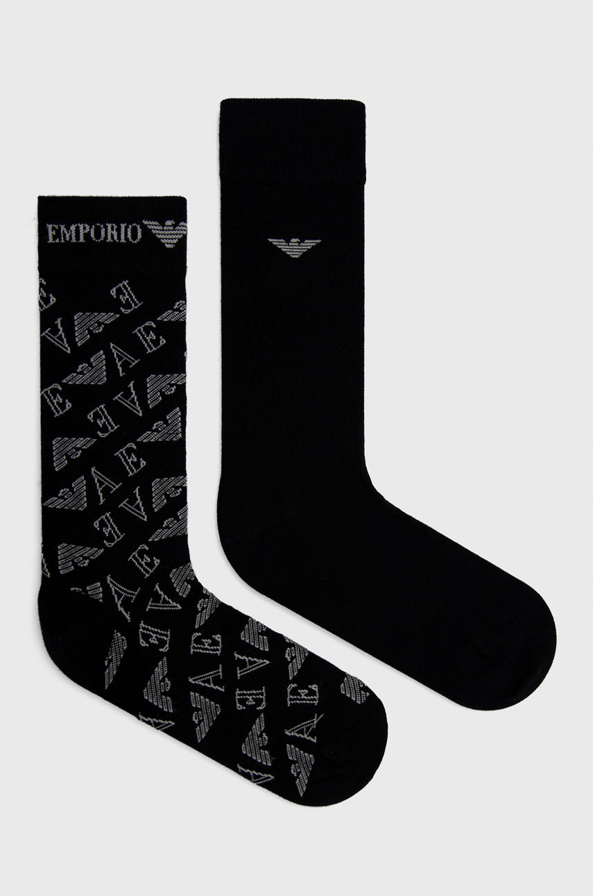 

Чорапи Emporio Armani Underwear в черно, Черен