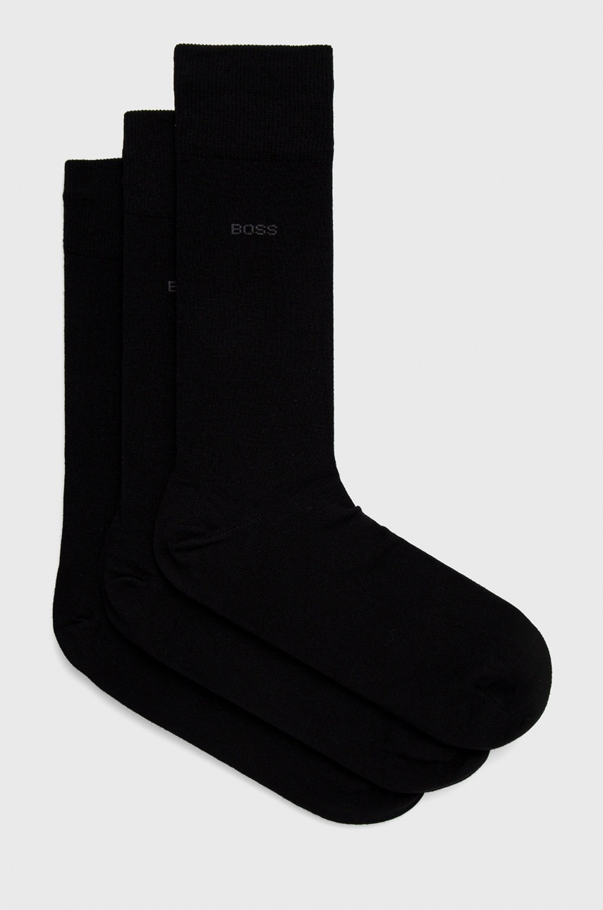 BOSS sosete 3-pack barbati, culoarea negru, 50469839
