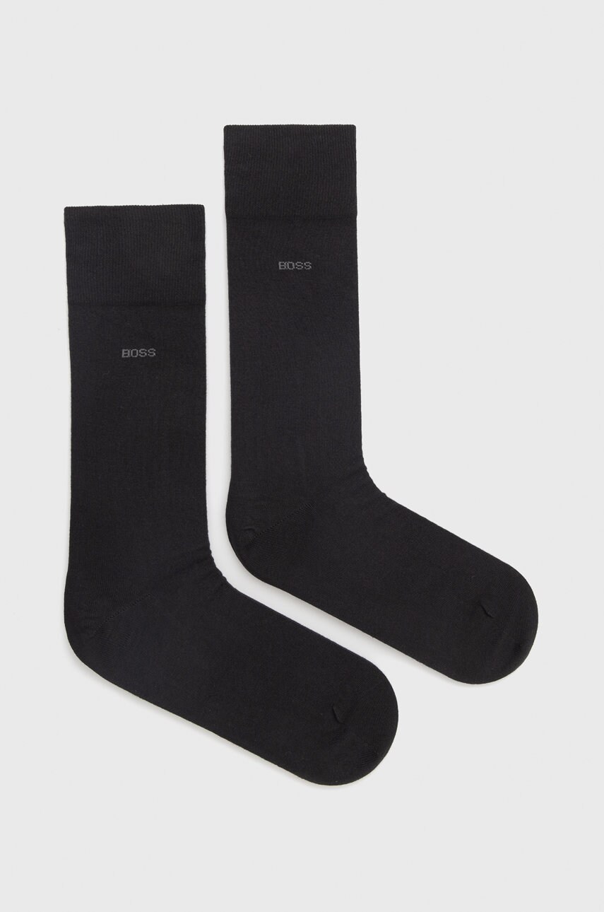 Levně Ponožky BOSS pánské, černá barva, 50469843
