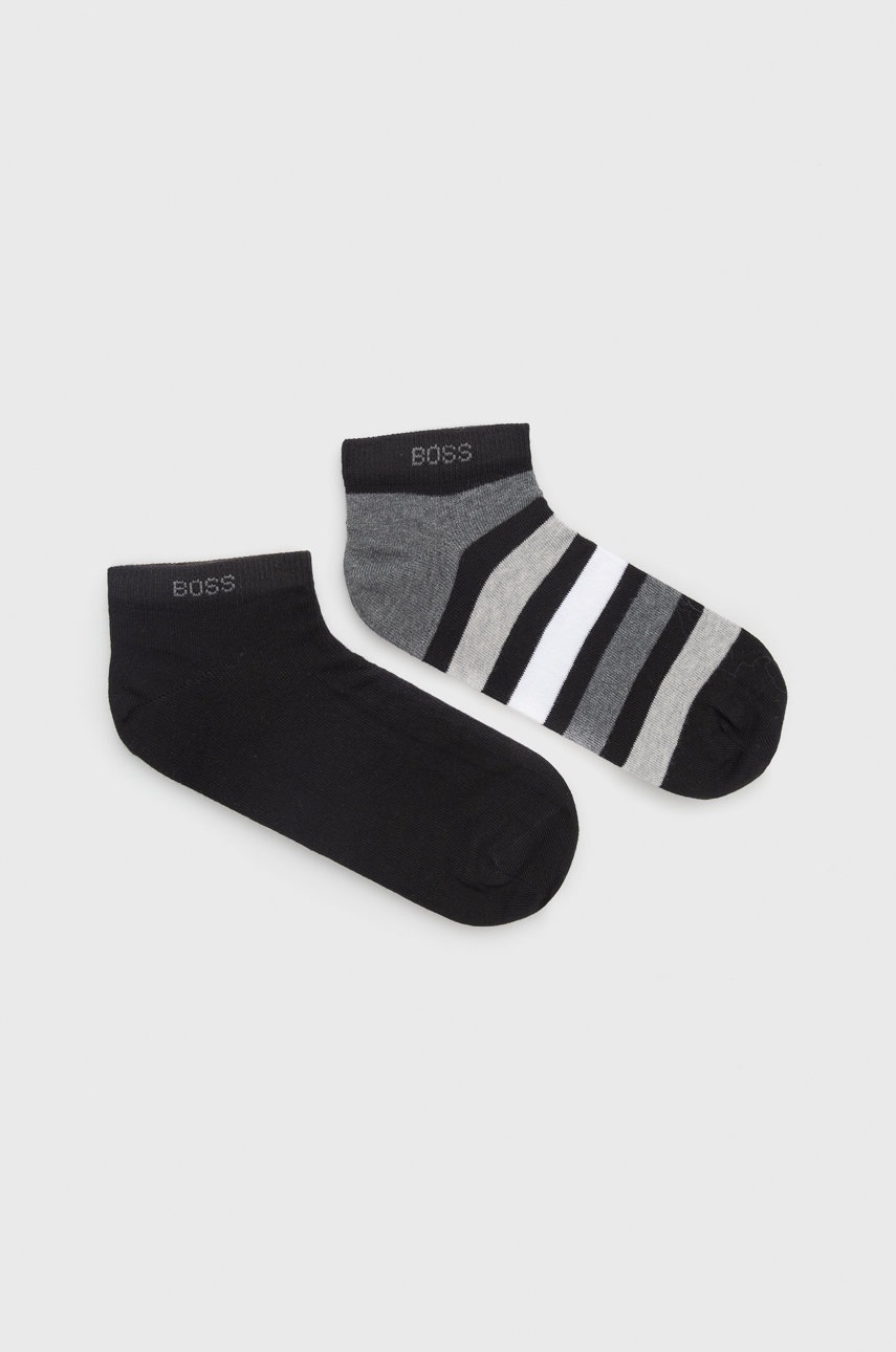 

Чорапи BOSS (2-pack) в черно, Черен