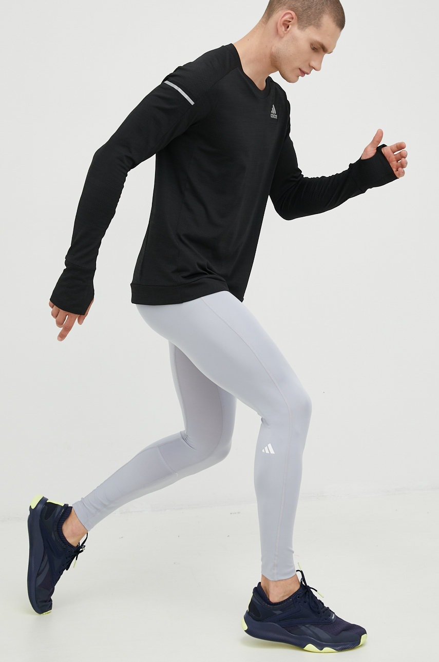 

Тренировочные леггинсы adidas Performance Techfit мужские цвет серый однотонные