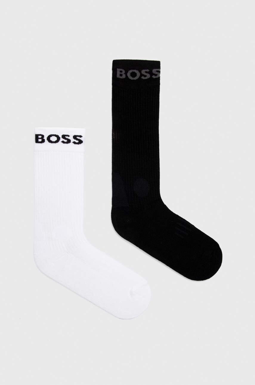 BOSS șosete 2-pack bărbați, culoarea negru 50467707