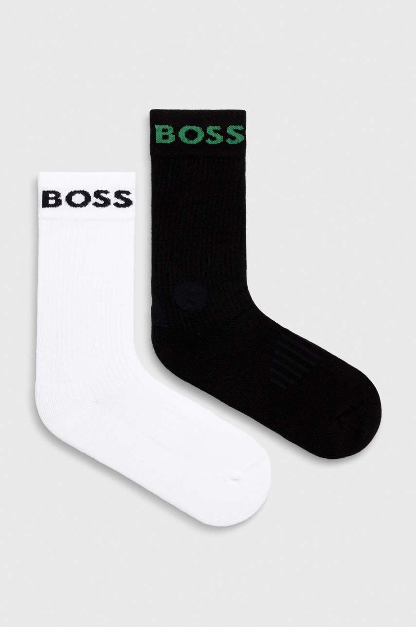 Levně Ponožky BOSS 2-pack pánské, černá barva, 50467707