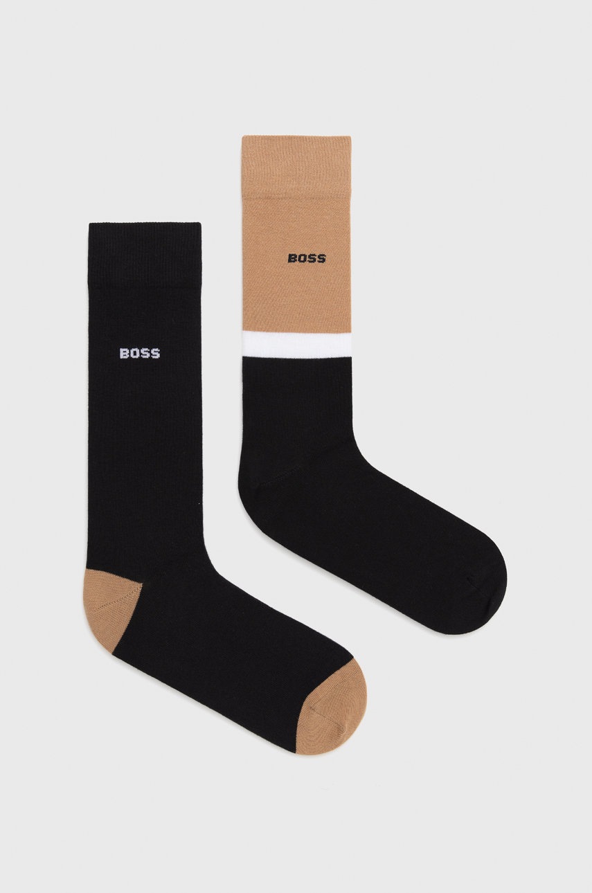 

Чорапи BOSS (2 чифта) в черно, Черен