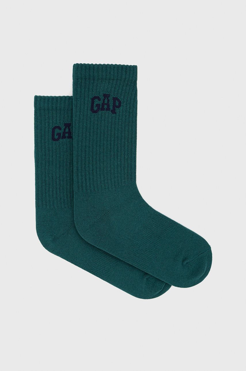 Ponožky GAP pánské, zelená barva - zelená -  53% Polyester