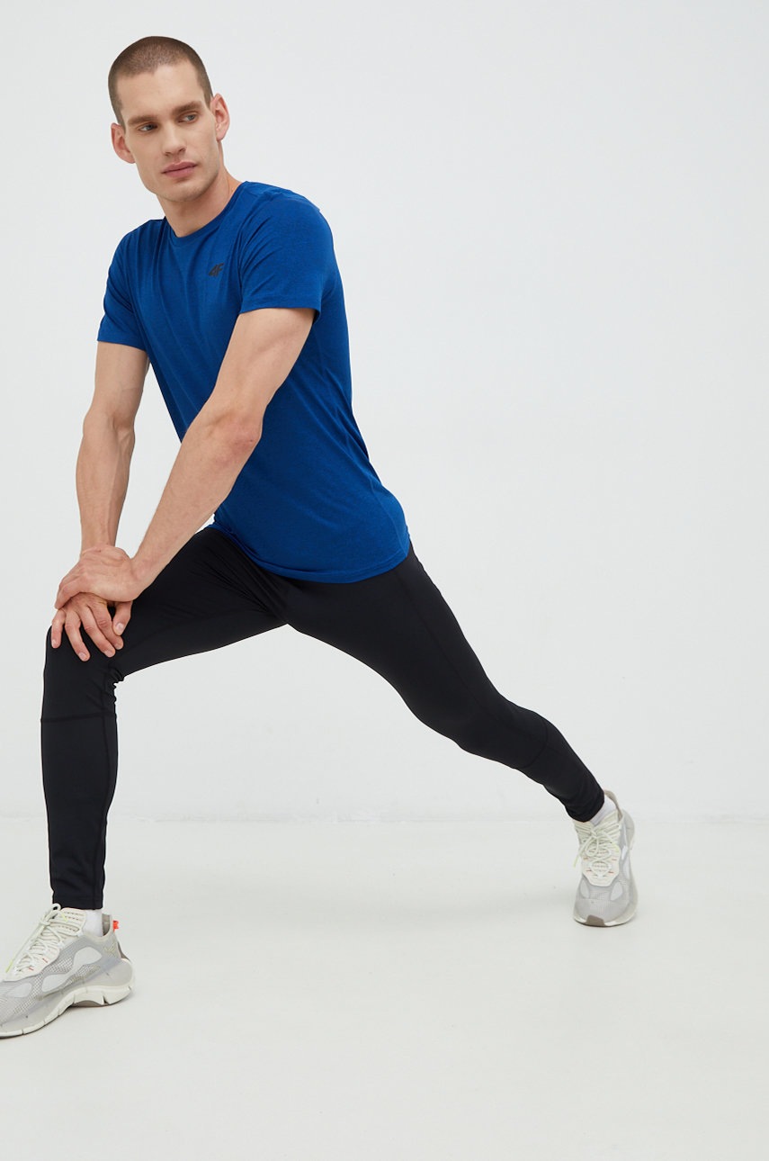 

Леггинсы для бега 4F мужские цвет чёрный однотонные