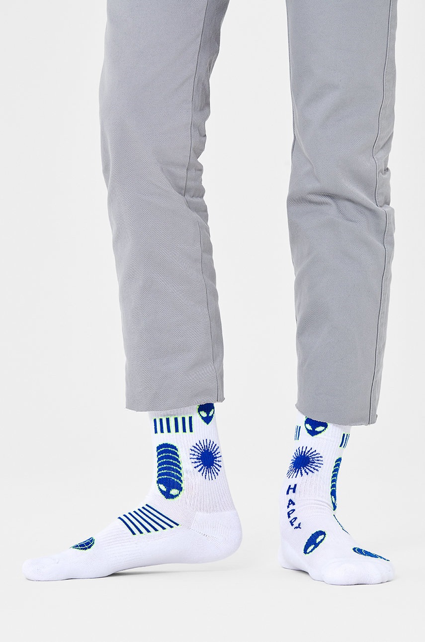 

Чорапи Happy Socks в бяло, Бял