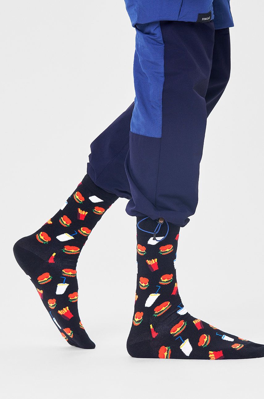 Ponožky Happy Socks pánské, černá barva - černá -  86% Organická bavlna