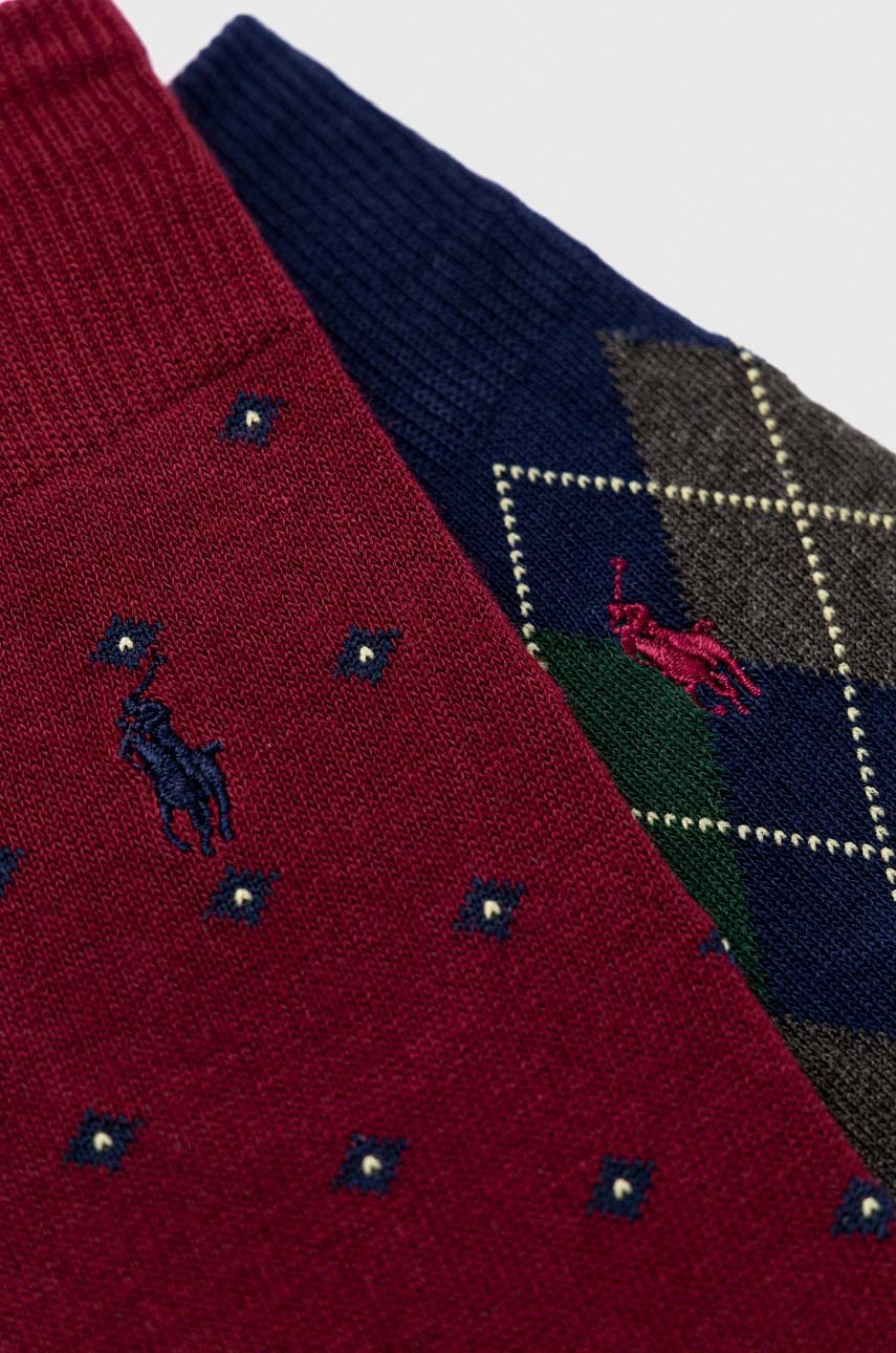 

Шкарпетки Polo Ralph Lauren 2-pack чоловічі колір бордовий