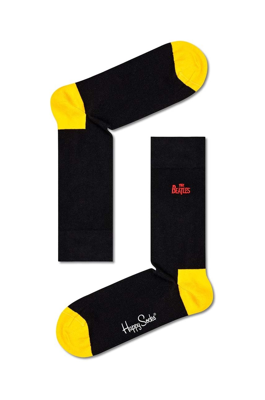 Happy socks sosete the beatles culoarea negru