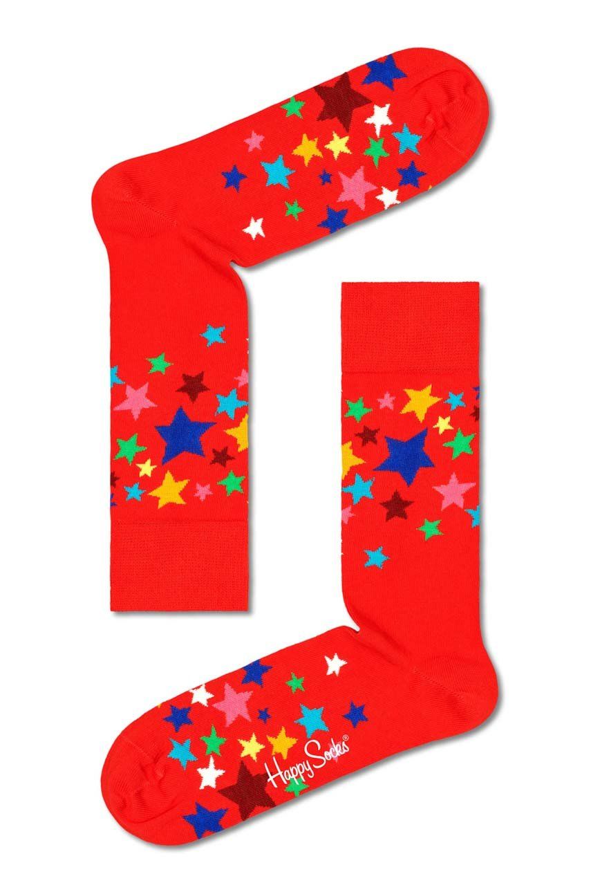 Levně Ponožky Happy Socks Stars Sock červená barva