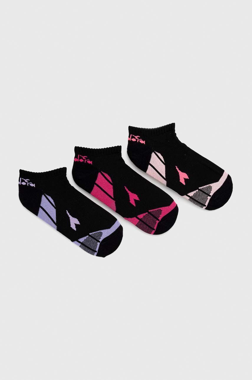 Ponožky Diadora 3-pack pánské, růžová barva - růžová -  56% Polypropylen