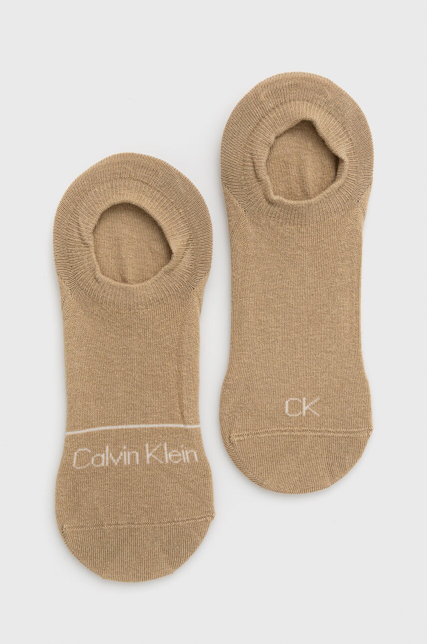 

Чорапи Calvin Klein в бежово, Бежов